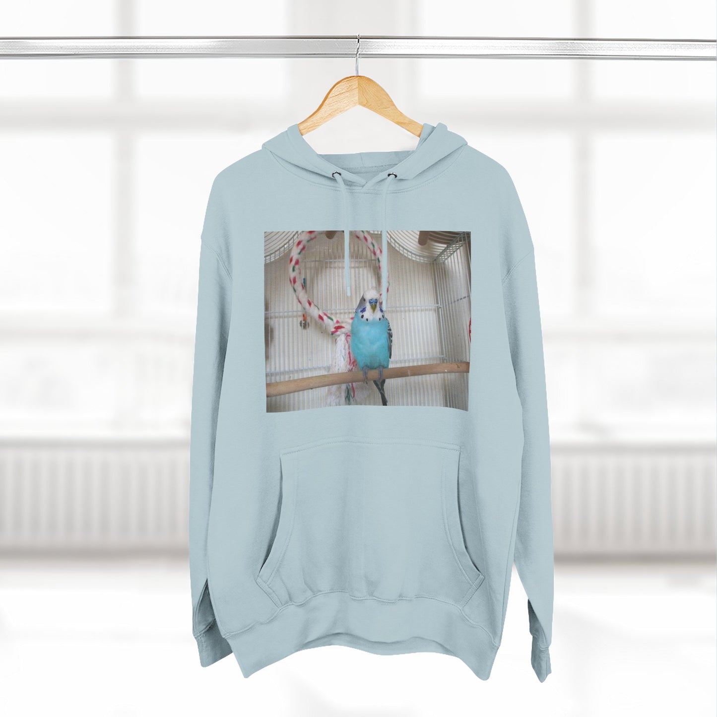 Bird Lover's Three-Panel Fleece Hoodie, Cozy Bird Sweatshirt, Pet Gift, Animal Lover Apparel, Cute Bird Design, Warm Winter Wear