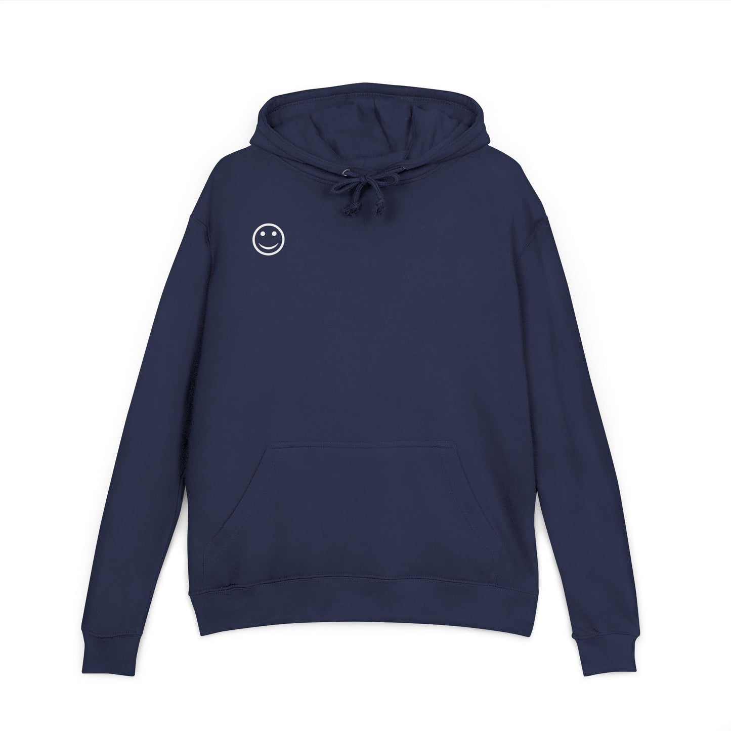 French Terry Hoodie with Smile Design - Trendy Pullover for Comfort, Cozy Gift, Casual Wear, Everyday Style