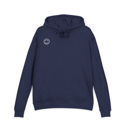 French Terry Hoodie with Smile Design - Trendy Pullover for Comfort, Cozy Gift, Casual Wear, Everyday Style
