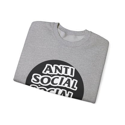 Crewneck Sweatshirt - Anti Social Club Edition, Cozy Sweatshirt, Streetwear Fashion, Gift for Introverts, Lounge Wear, Casual Outfit