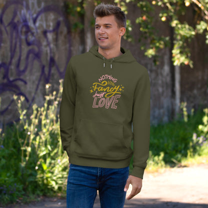 Nothing Fancy Just Love King Hooded Sweatshirt, Cozy Gift for Him, Valentine's Day Gift, Casual Wear, Everyday Comfort Sweatshirt