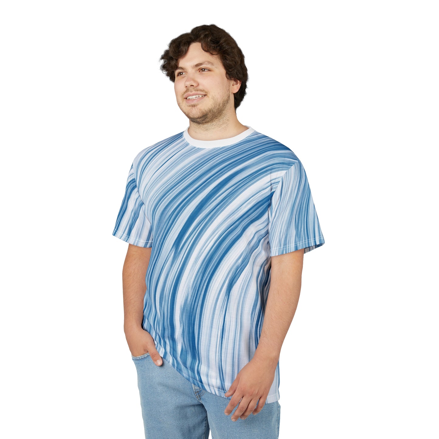 Stylish  Cut & Sew Tee, Casual Summer Shirt, Beach Wear, Gift for Him/Her, Colorful AOP Tee