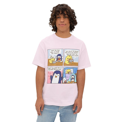 Cute Penguin Graphic Tee, Funny Animal Oversized T-Shirt, Cartoon Lovers Gift, Casual Summer Wear, Cozy Lounge Top