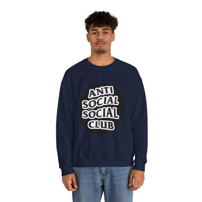 Crewneck Sweatshirt - Anti Social Club Edition, Cozy Sweatshirt, Streetwear Fashion, Gift for Introverts, Lounge Wear, Casual Outfit
