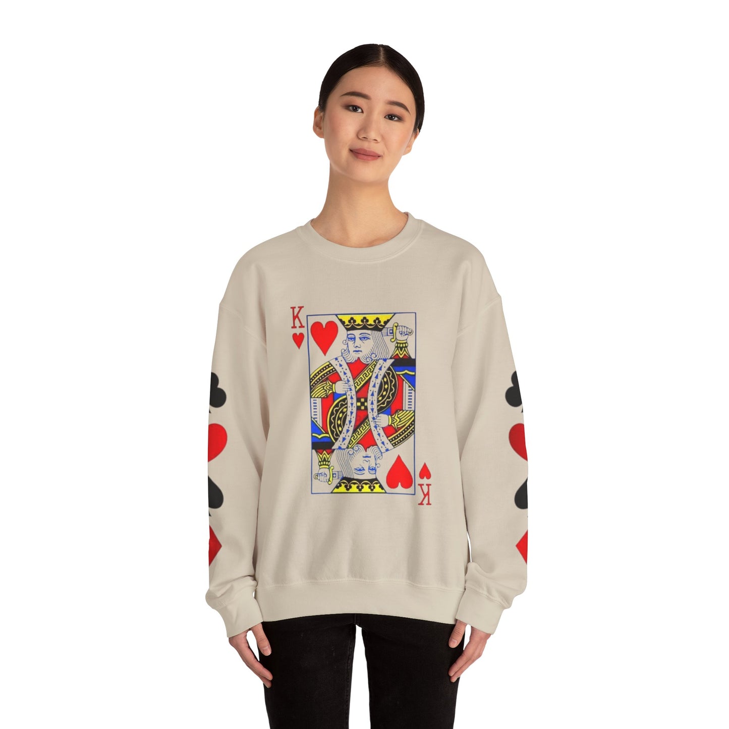 Playing Card King Sweatshirt -  Crewneck, Cozy Fashion, Great for Gamers, Casual Wear, Perfect for Game Night, Gift Idea