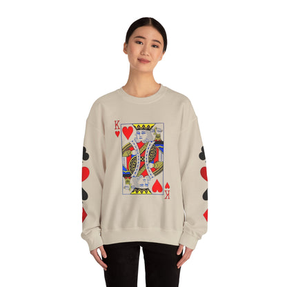 Playing Card King Sweatshirt -  Crewneck, Cozy Fashion, Great for Gamers, Casual Wear, Perfect for Game Night, Gift Idea