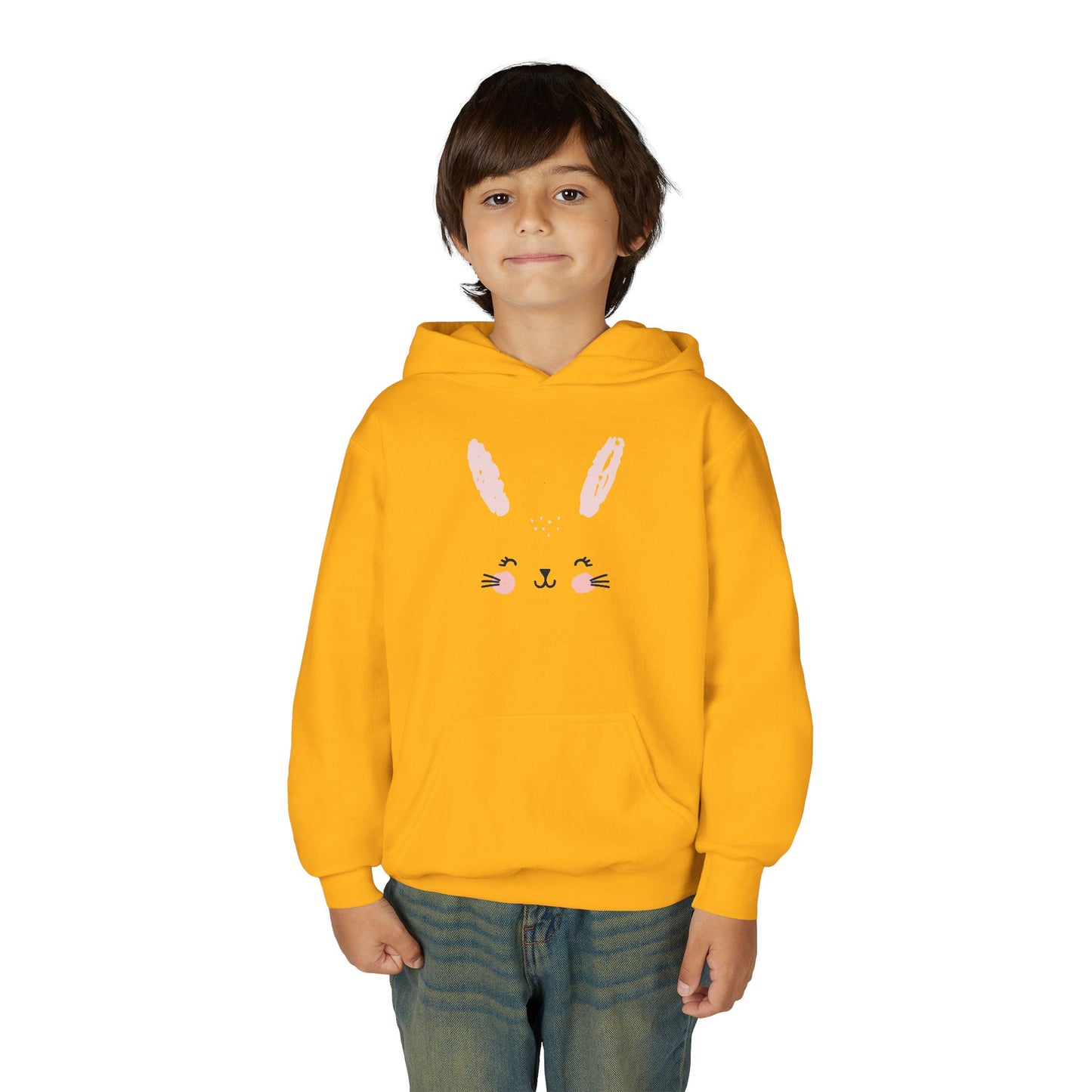Cute Bunny Youth Hoodie - Perfect for  Spring Celebrations, Gift for Kids, Cozy Sweatshirt, Animal Lover Apparel