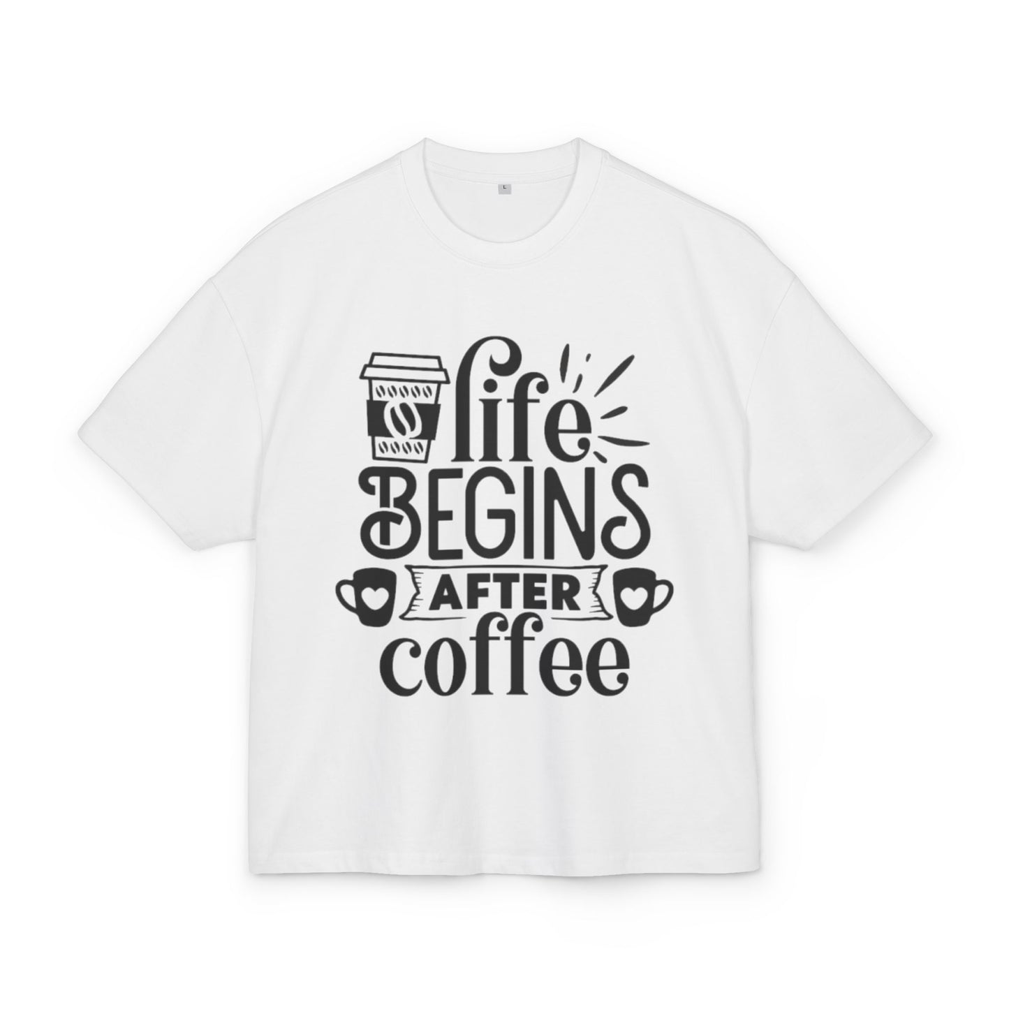 Coffee Lovers  Box Tee - Life Begins After Coffee Shirt, Gift for Barista, Funny Tee, Coffee Addict Gift, Casual Wear