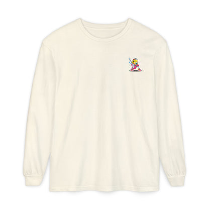 Rock Star  Long Sleeve Tee, Garment-Dyed Shirt for Music Lovers, Streetwear, Concert Casual, Unique Gift Idea