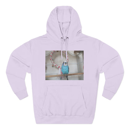 Bird Lover's Three-Panel Fleece Hoodie, Cozy Bird Sweatshirt, Pet Gift, Animal Lover Apparel, Cute Bird Design, Warm Winter Wear