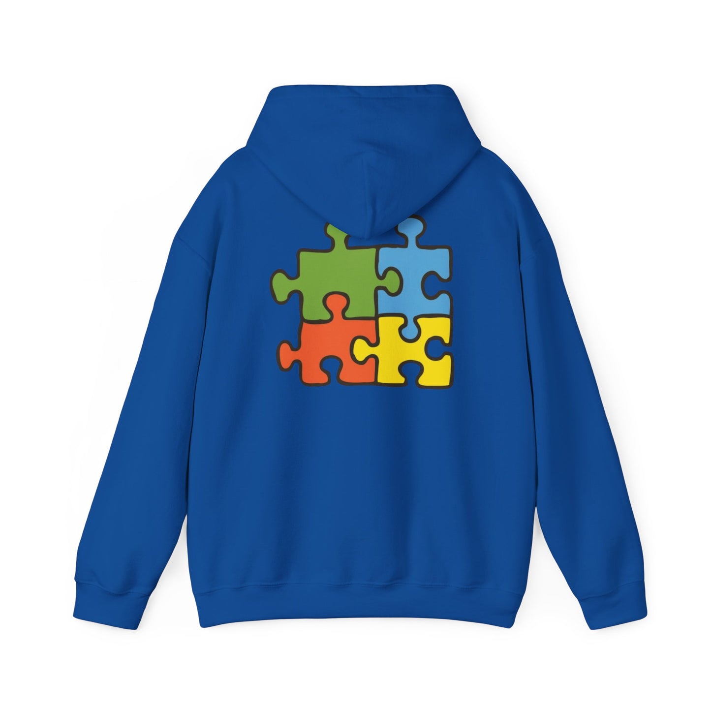 Colorful Puzzle Piece Hoodie for Creative Minds, Perfect for Gifts, Cozy Sweatshirt for Everyday Wear,