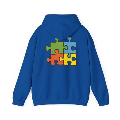 Colorful Puzzle Piece Hoodie for Creative Minds, Perfect for Gifts, Cozy Sweatshirt for Everyday Wear,