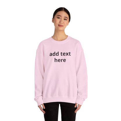 Custom Text Crewneck Sweatshirt — Minimal Personalized Pullover