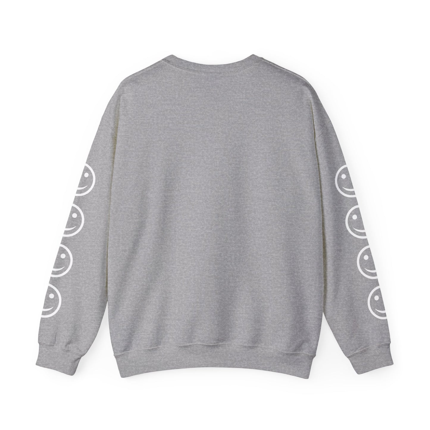 Smiley Face Crewneck Sweatshirt , Casual Wear, Gift for Friends, Cozy Layering, Everyday Comfort