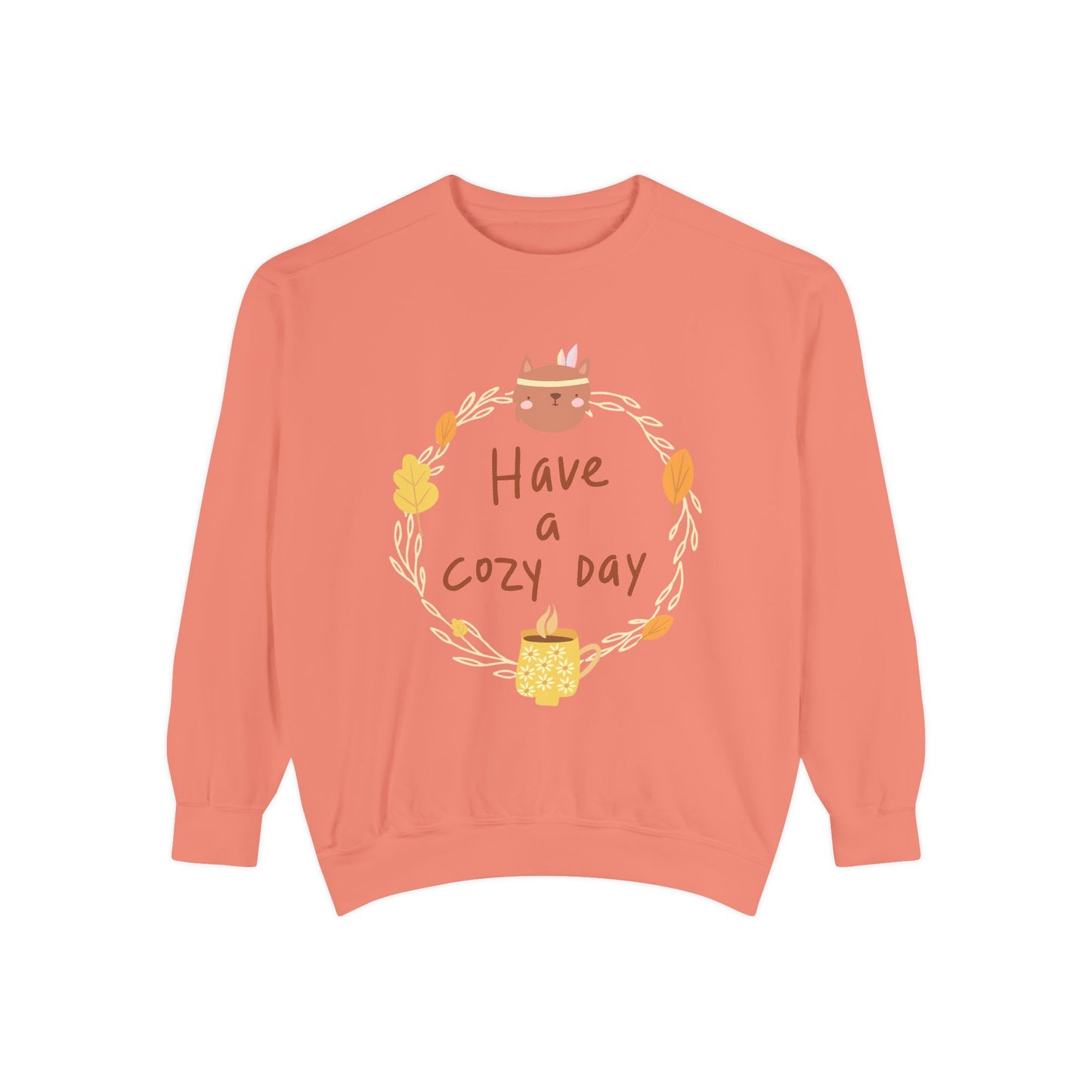 Cozy Day Sweatshirt | Garment-Dyed | Cute Fall Fashion, Everyday Wear, Gift for Her, Relaxed Style, Autumn Apparel