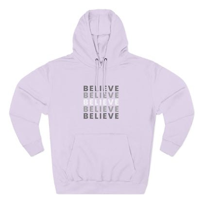 Inspiring Three-Panel Fleece Hoodie, Cozy Pullover, Motivational Gift, Everyday Wear, Layering Essential