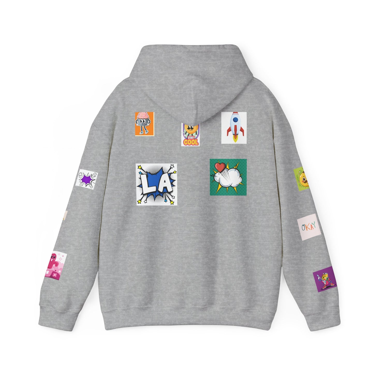 Colorful Graphic Hoodie, Fun Streetwear Sweatshirt,  Fashion, Casual Wear, Unique Gift, Trendy Apparel