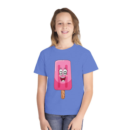 Youth Pop Art Ice Cream Tee, Fun Summer Tee, Kids Graphic T-Shirt, Cute Gift for Kids, Ice Cream Lovers Apparel