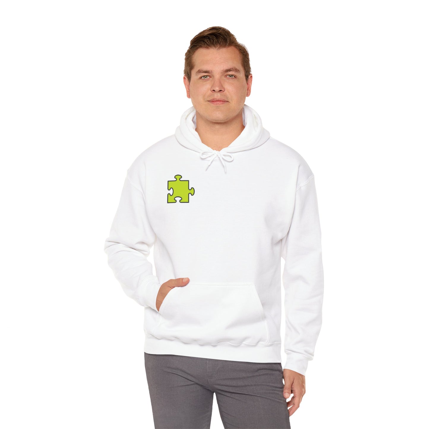 Colorful Puzzle Piece Hoodie for Creative Minds, Perfect for Gifts, Cozy Sweatshirt for Everyday Wear,