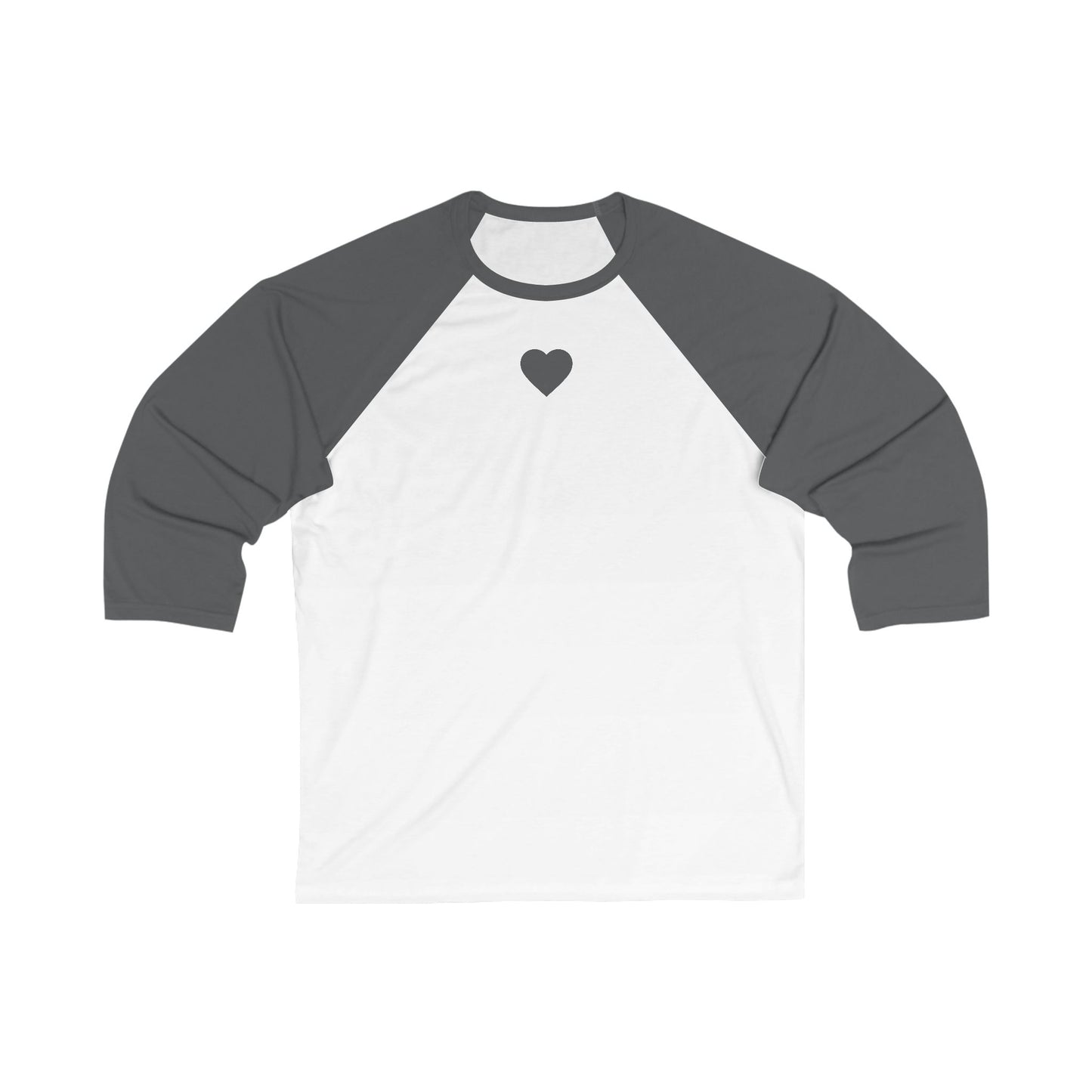 Heart Design 3/4 Sleeve Baseball Tee, Casual Wear, Gift for Him/Her, Sports Apparel,