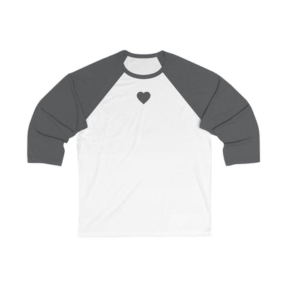 Heart Design 3/4 Sleeve Baseball Tee, Casual Wear, Gift for Him/Her, Sports Apparel,