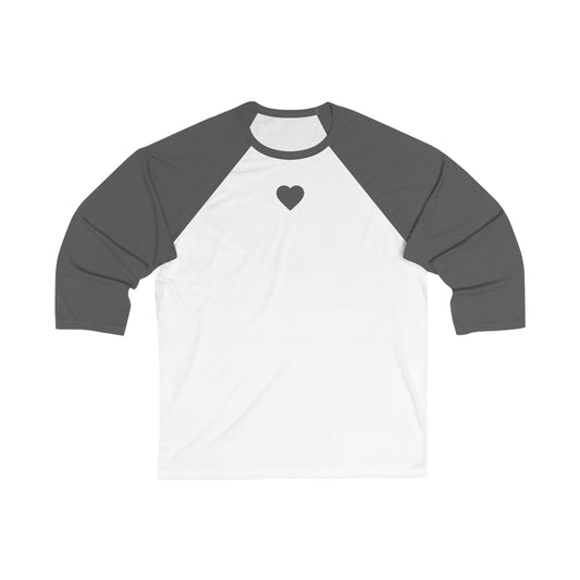 Heart Design 3/4 Sleeve Baseball Tee, Casual Wear, Gift for Him/Her, Sports Apparel,