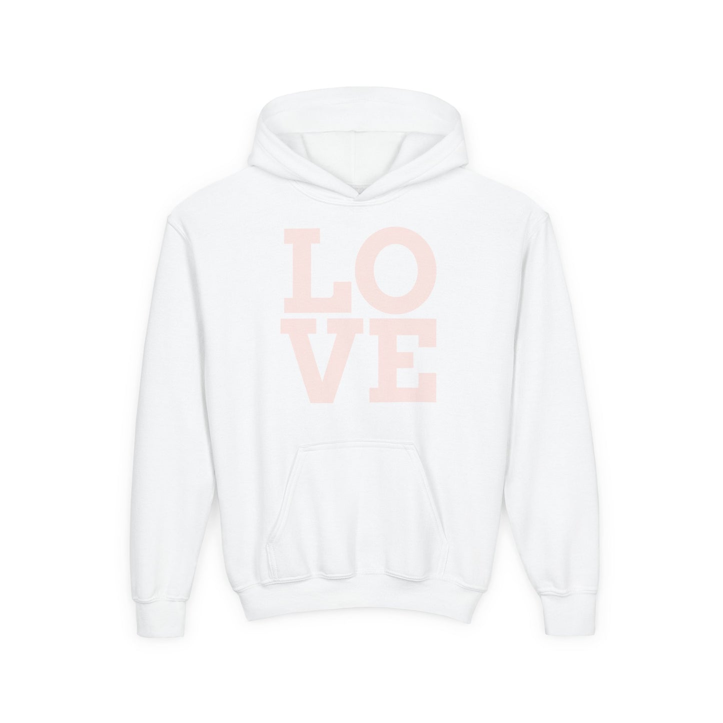 Love Youth Hoodie - Soft Blend Sweatshirt for Teens, Cute Gift for Birthdays, Valentine's Day, Cozy Casual Wear, Inspirational Apparel