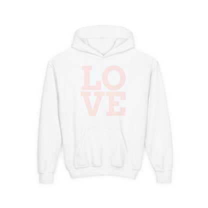 Love Youth Hoodie - Soft Blend Sweatshirt for Teens, Cute Gift for Birthdays, Valentine's Day, Cozy Casual Wear, Inspirational Apparel