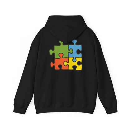 Colorful Puzzle Piece Hoodie for Creative Minds, Perfect for Gifts, Cozy Sweatshirt for Everyday Wear,