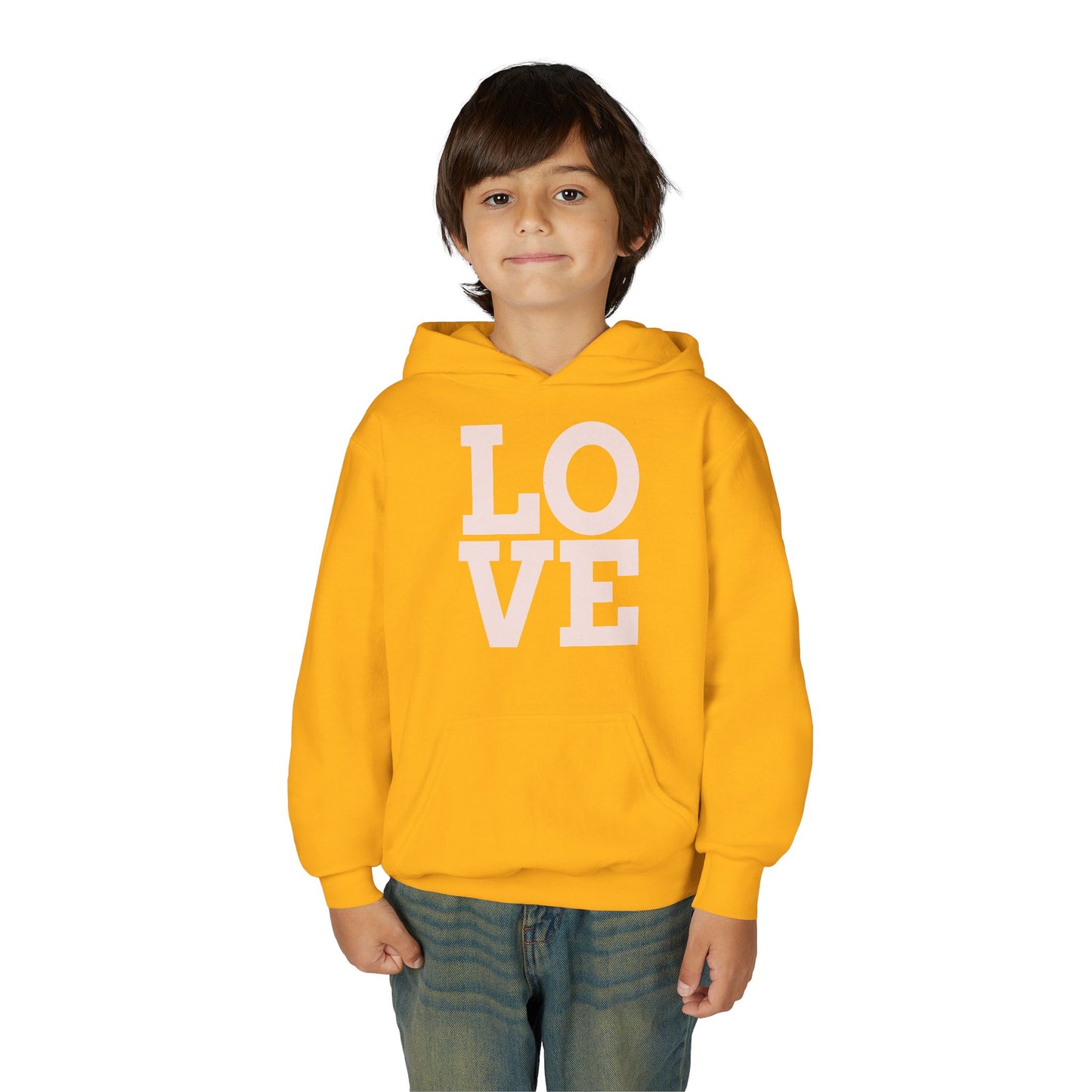 Love Youth Hoodie - Soft Blend Sweatshirt for Teens, Cute Gift for Birthdays, Valentine's Day, Cozy Casual Wear, Inspirational Apparel