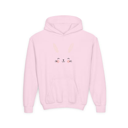 Cute Bunny Youth Hoodie - Perfect for  Spring Celebrations, Gift for Kids, Cozy Sweatshirt, Animal Lover Apparel