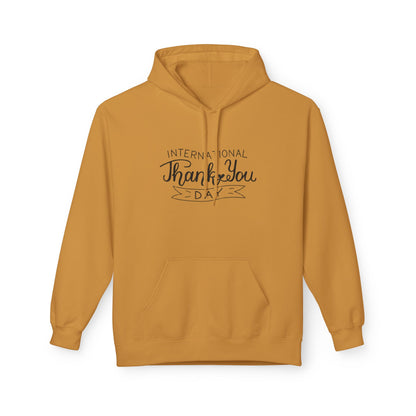 Thank You Day Hoodie | Fleece Sweatshirt, Gratitude Gift, Comfortable Layer, Easygoing Style, Perfect for Fall