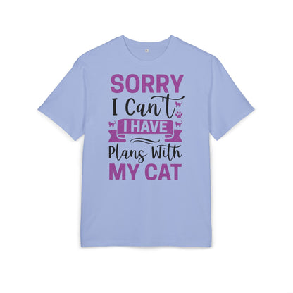 Cat Lover's Oversize Tee: Sorry I Can't, I Have Plans With My Cat - Funny Pet Tee, Gift for Cat Owners, Casual Everyday Wear, [...]