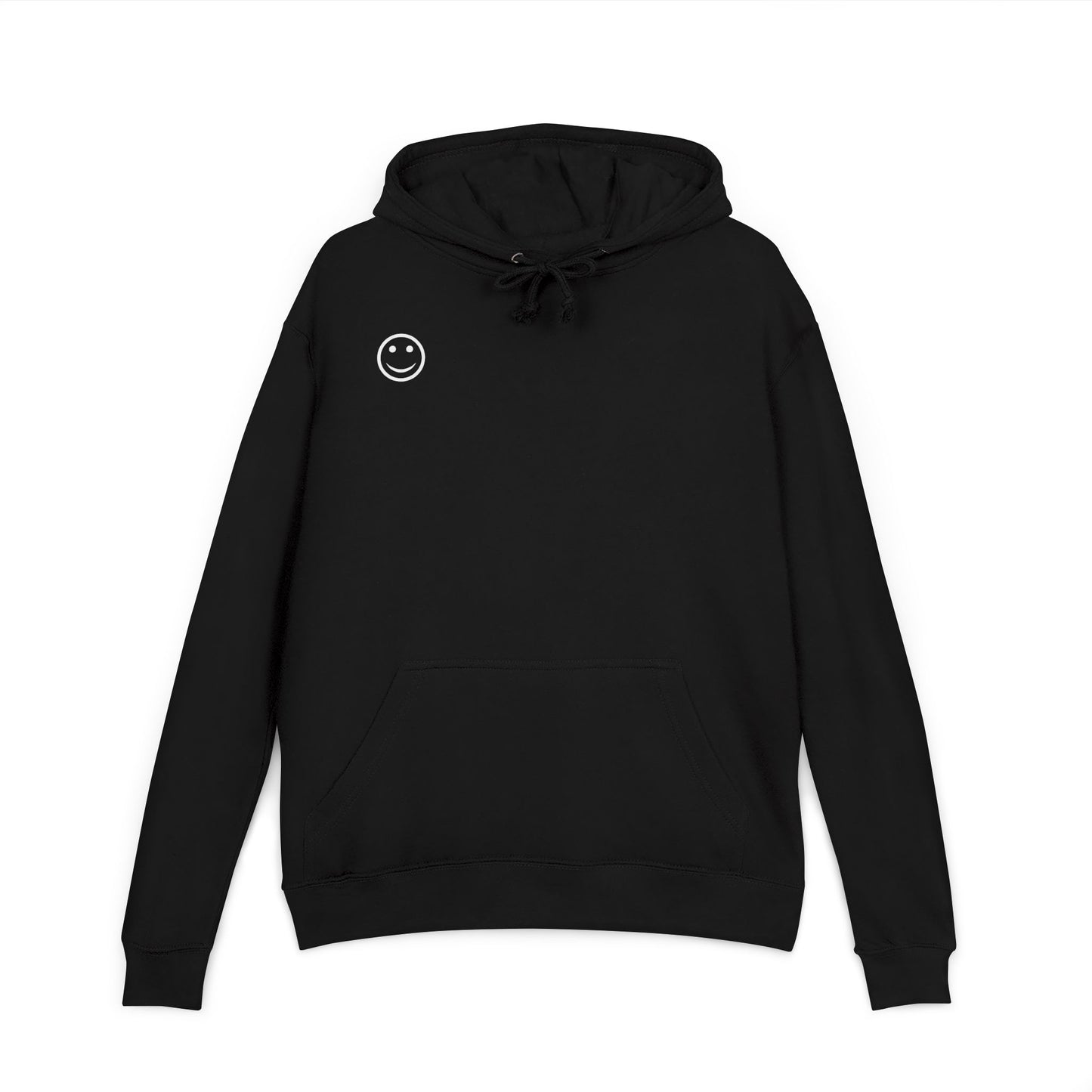 French Terry Hoodie with Smile Design - Trendy Pullover for Comfort, Cozy Gift, Casual Wear, Everyday Style