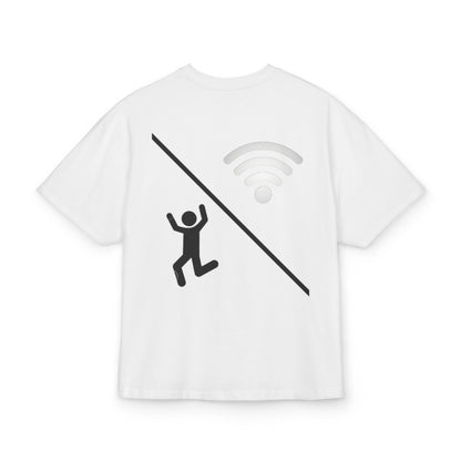 Half Human Half Wi-Fi Tee |  Cotton Box Shirt, Funny Graphic Tee, Gift for Tech Lovers, Quirky Casual Wear, Geeky Apparel