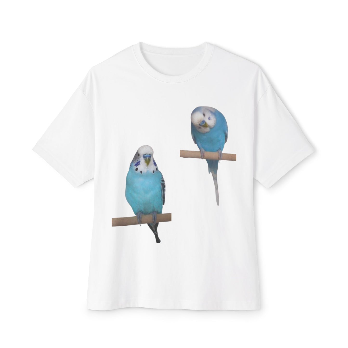Colorful Budgie Boxy Tee, Comfortable Fashion, Bird Lover Gift, Casual Everyday Style, Unique Animal Tee,  Graphic Shirt