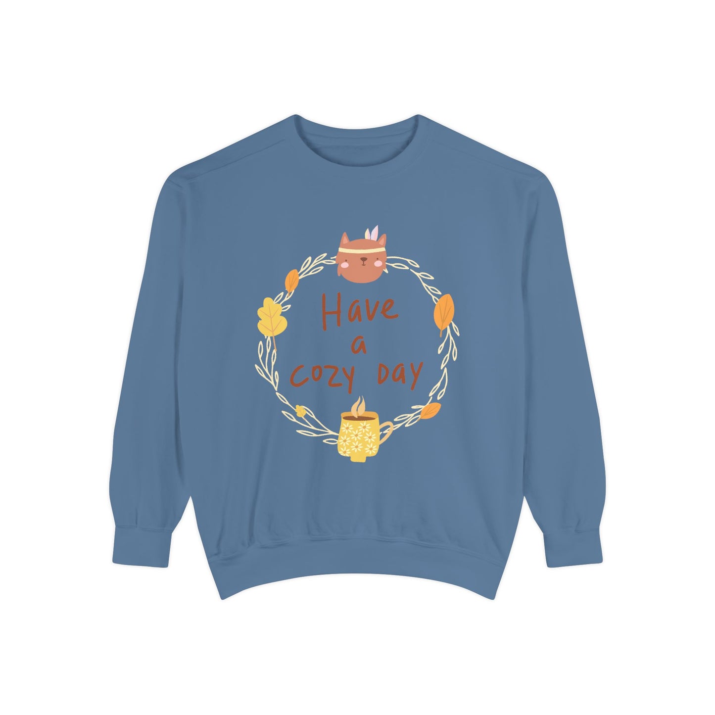 Cozy Day Sweatshirt | Garment-Dyed | Cute Fall Fashion, Everyday Wear, Gift for Her, Relaxed Style, Autumn Apparel