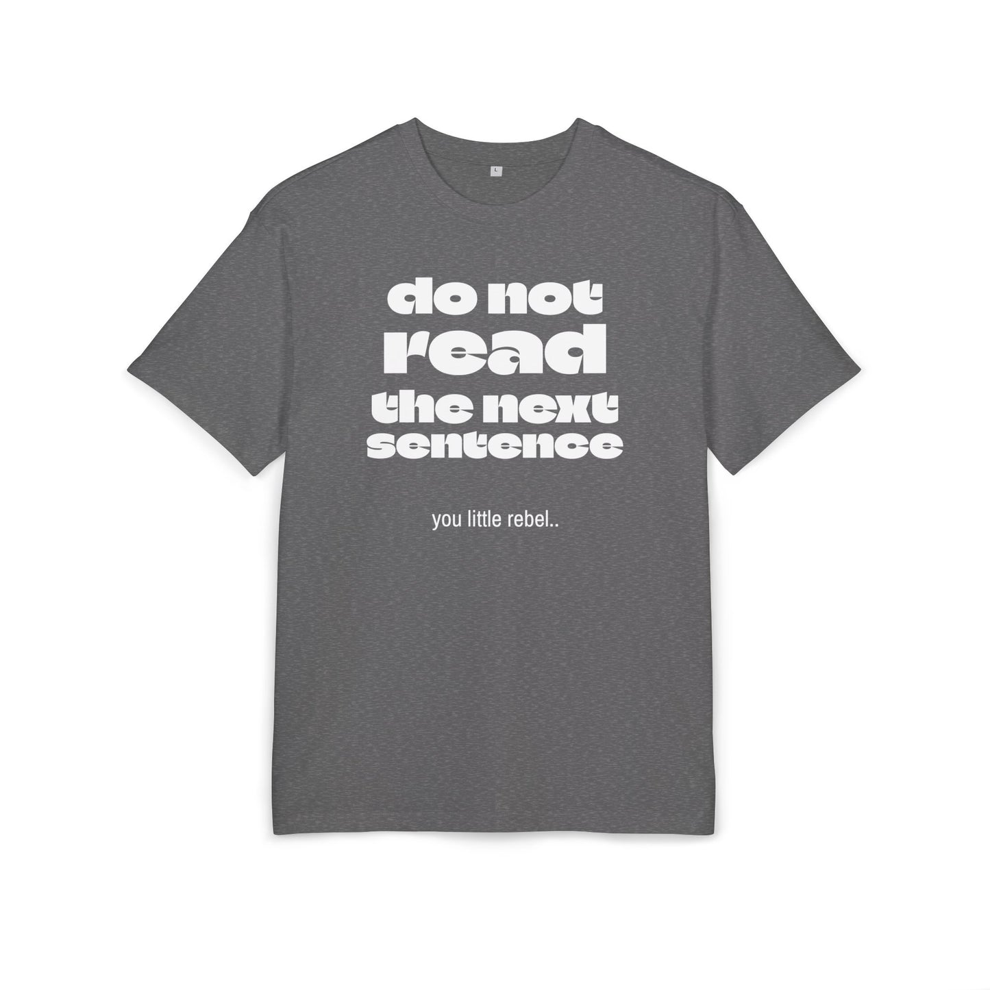 Do Not Read the Next Sentence,  Heavy Oversize Tee - Fun Graphic Shirt, Ideal for Casual Wear, Gifts, and Rebel Statements