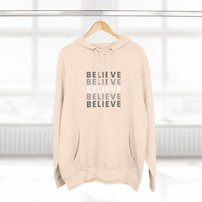 Inspiring Three-Panel Fleece Hoodie, Cozy Pullover, Motivational Gift, Everyday Wear, Layering Essential