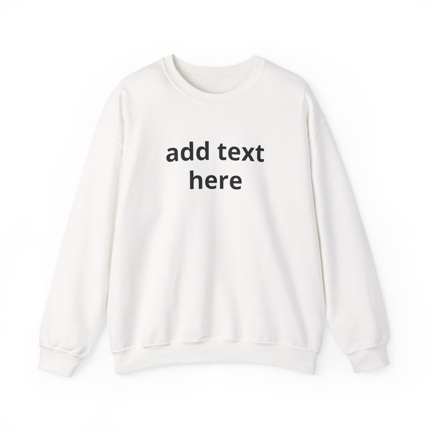 Custom Text Crewneck Sweatshirt — Minimal Personalized Pullover