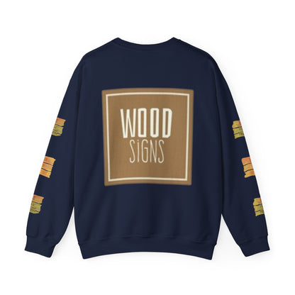 Rustic Wood Signs Sweatshirt, Cozy Gift for DIY Lovers, Home Decor Apparel, Fall Fashion