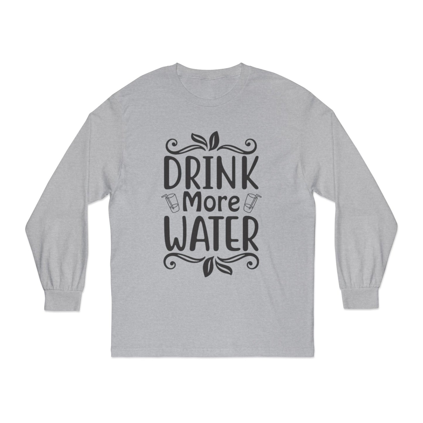 Drink More Water Classic Long Sleeve T-Shirt, Hydration Reminder Top, Health Apparel, Gift for Wellness Enthusiasts, [...]