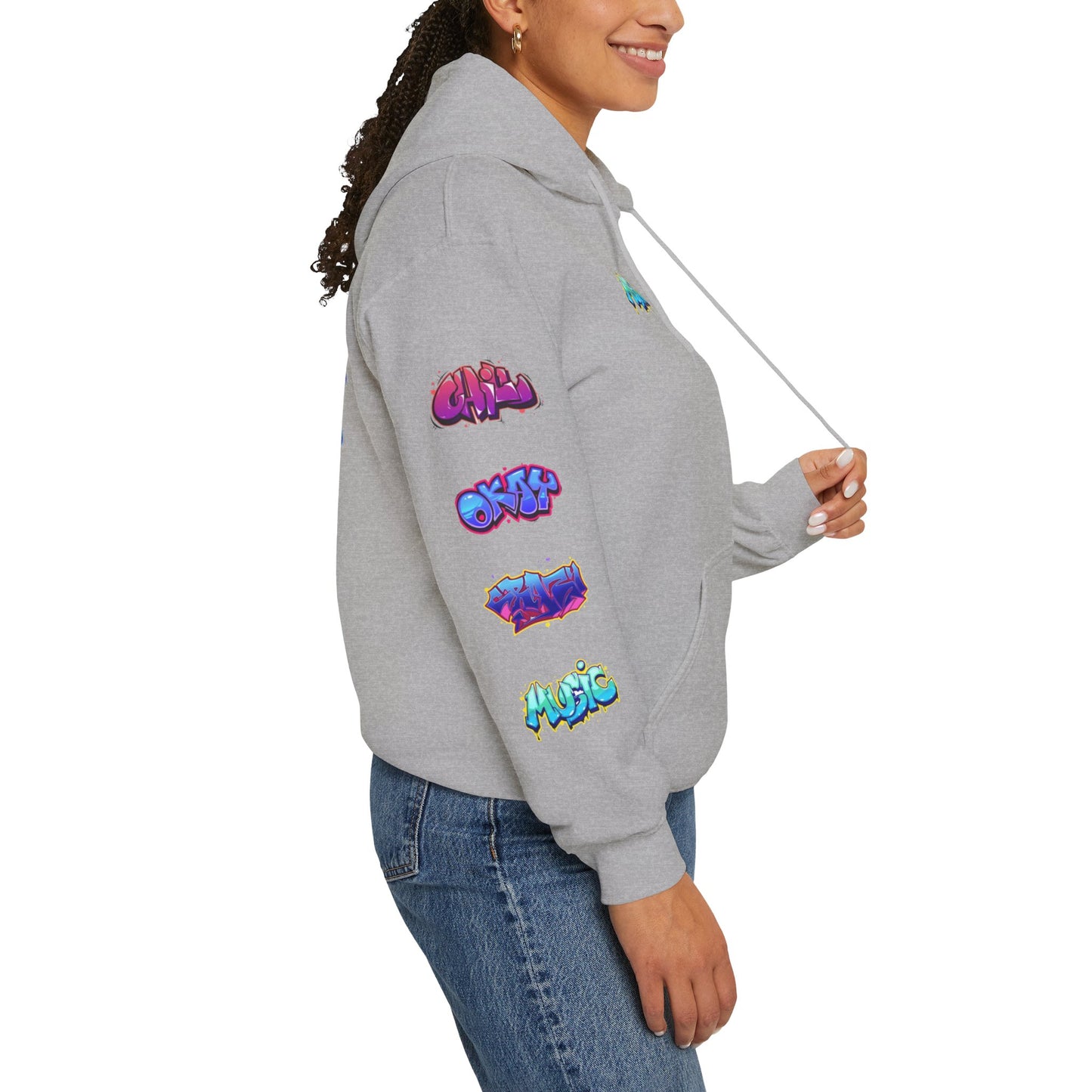 Graffiti Art  Hoodie - Cozy Streetwear, Unique Gift for Art Lovers, Perfect for Festivals, Casual Wear, Cool Graphic Sweatshirt