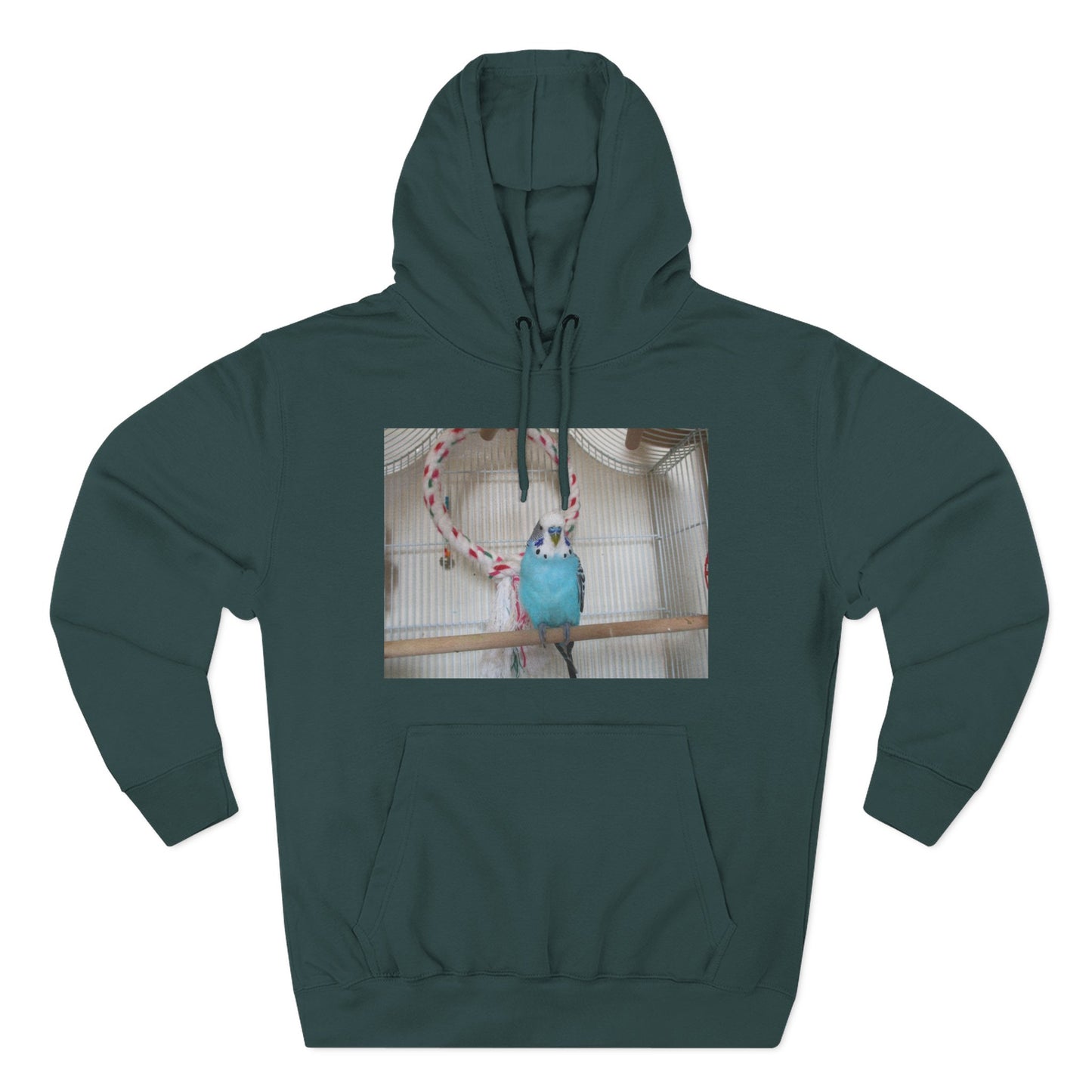 Bird Lover's Three-Panel Fleece Hoodie, Cozy Bird Sweatshirt, Pet Gift, Animal Lover Apparel, Cute Bird Design, Warm Winter Wear