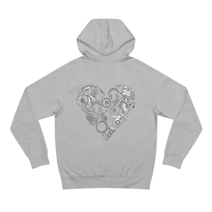 Stylish  Supply Hoodie with Artistic Heart Design | Cozy Sweatshirt for Music Lovers | Gift for Birthdays, Holidays, Casual Wear