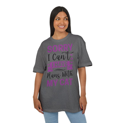 Cat Lover's Oversize Tee: Sorry I Can't, I Have Plans With My Cat - Funny Pet Tee, Gift for Cat Owners, Casual Everyday Wear, [...]