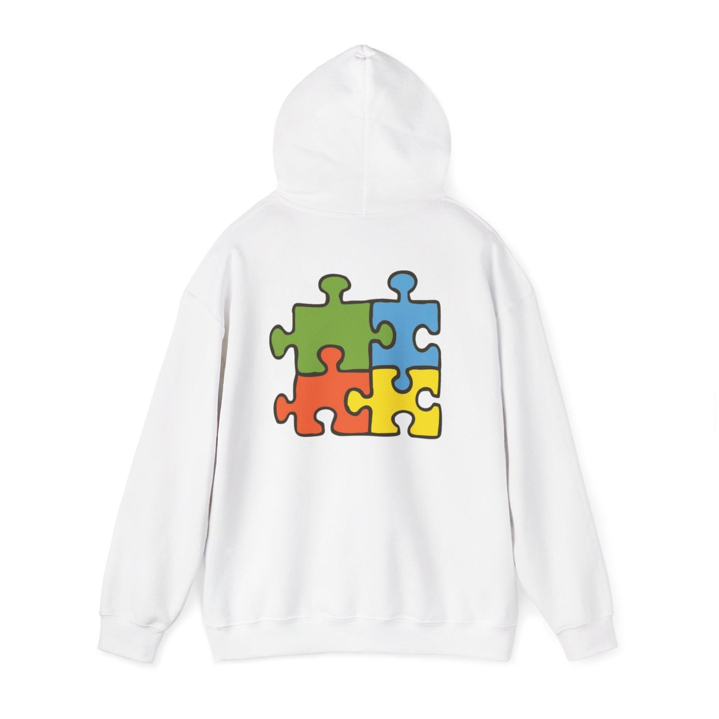 Colorful Puzzle Piece Hoodie for Creative Minds, Perfect for Gifts, Cozy Sweatshirt for Everyday Wear,