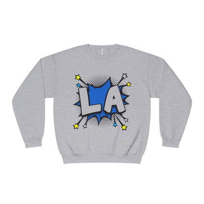 Cool LA Comic Style Crewneck Sweatshirt,  Graphic Sweater, Gift for Him, Her, Casual Wear