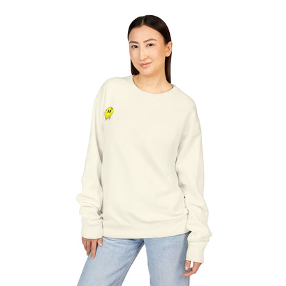 Smiley Face ComfortWash Sweatshirt | Cozy  Crewneck for Everyday Wear, Gifts, Relaxation, Casual Outfits, Cheerful Vibe