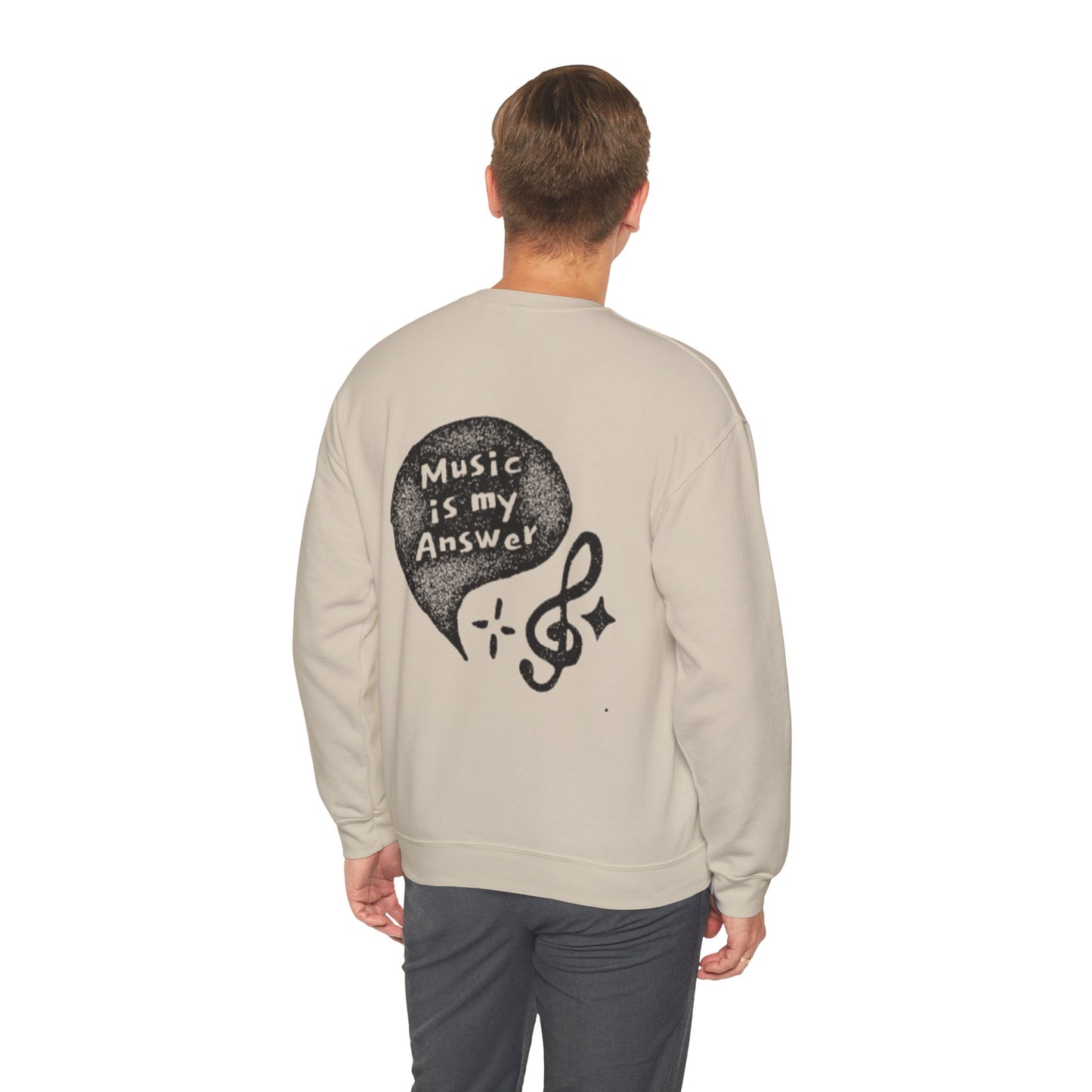 Musical Vibe Crewneck Sweatshirt, Perfect for Music Lovers, Gift, Cozy Style for Concerts, Casual Wear, Thoughtful Present